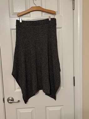 GAP Asymmetrical Knit Skirt - Charcoal Gray